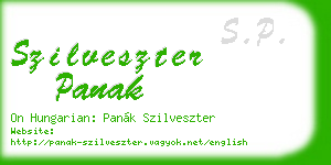 szilveszter panak business card